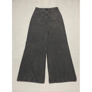 Primark Wide Leg Jeans‎ Black Wash Women's Size 6 High Waist Casual Denim